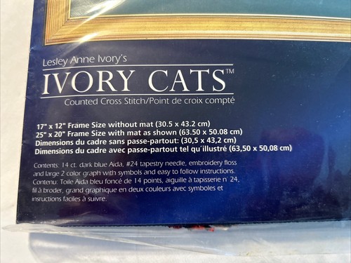 Lesley Anne Ivory IVORY CATS Muppet on Carpet Counted CrossStitch Kit NIP - Picture 3 of 4