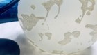 MCM German Art Glass 10” Round Hanging Globe Light Acrylic Ice Pattern 1960s — photo 4