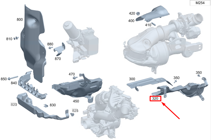 Neu MERCEDES-BENZ C S206 Schutzblech hinten rechts A2541424100 Original