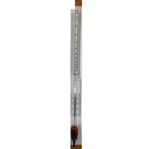 Alkoholmessgerät mit Thermometer zur Messung von Schnaps Alkoholgraden bis 100%