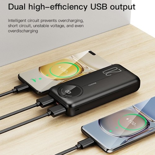 Yesido 20K Power Bank Fast charger Pack USB C Micro Backup Battery For Phone - Picture 6 of 7