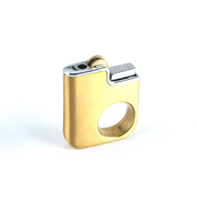 cigarette lighter ring METAL** Cigarette Butane Gas Flame Mini Ring Lighter 'Man Gift' Idea -3  Colors