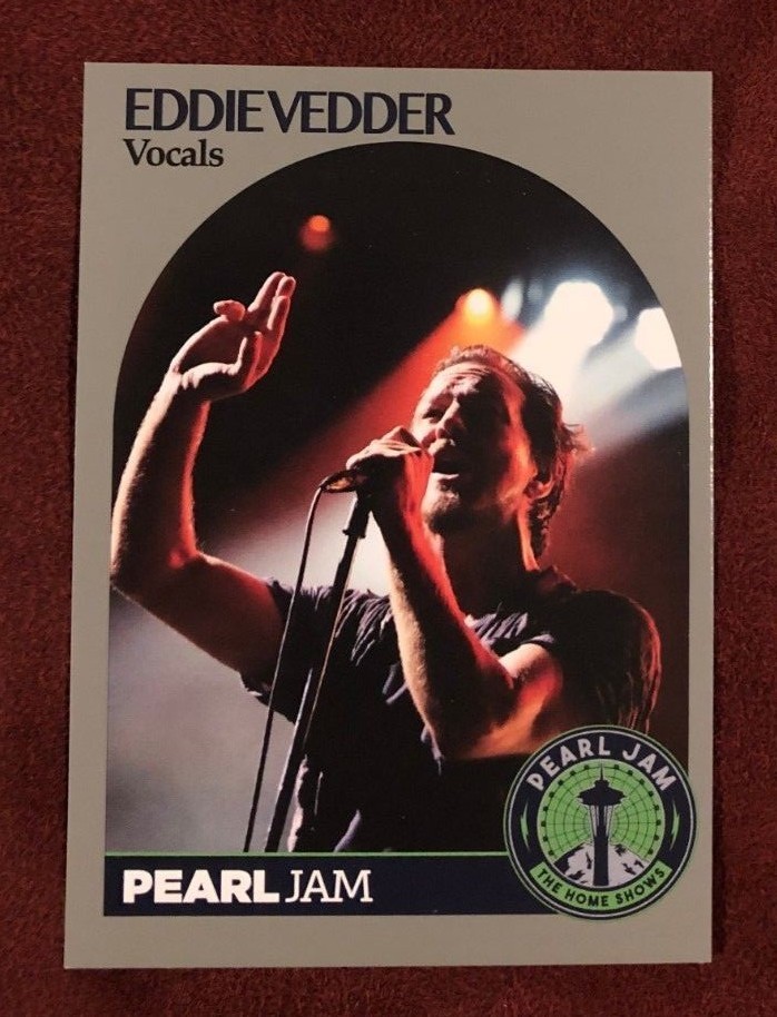 PEARL JAM Seattle Baseball Card - Eddie Vedder 3 hand - 2018