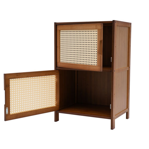 Modern Nightstand 2 Drawers End Side Table Bedside Table with Storage Cupboard - Picture 10 of 22