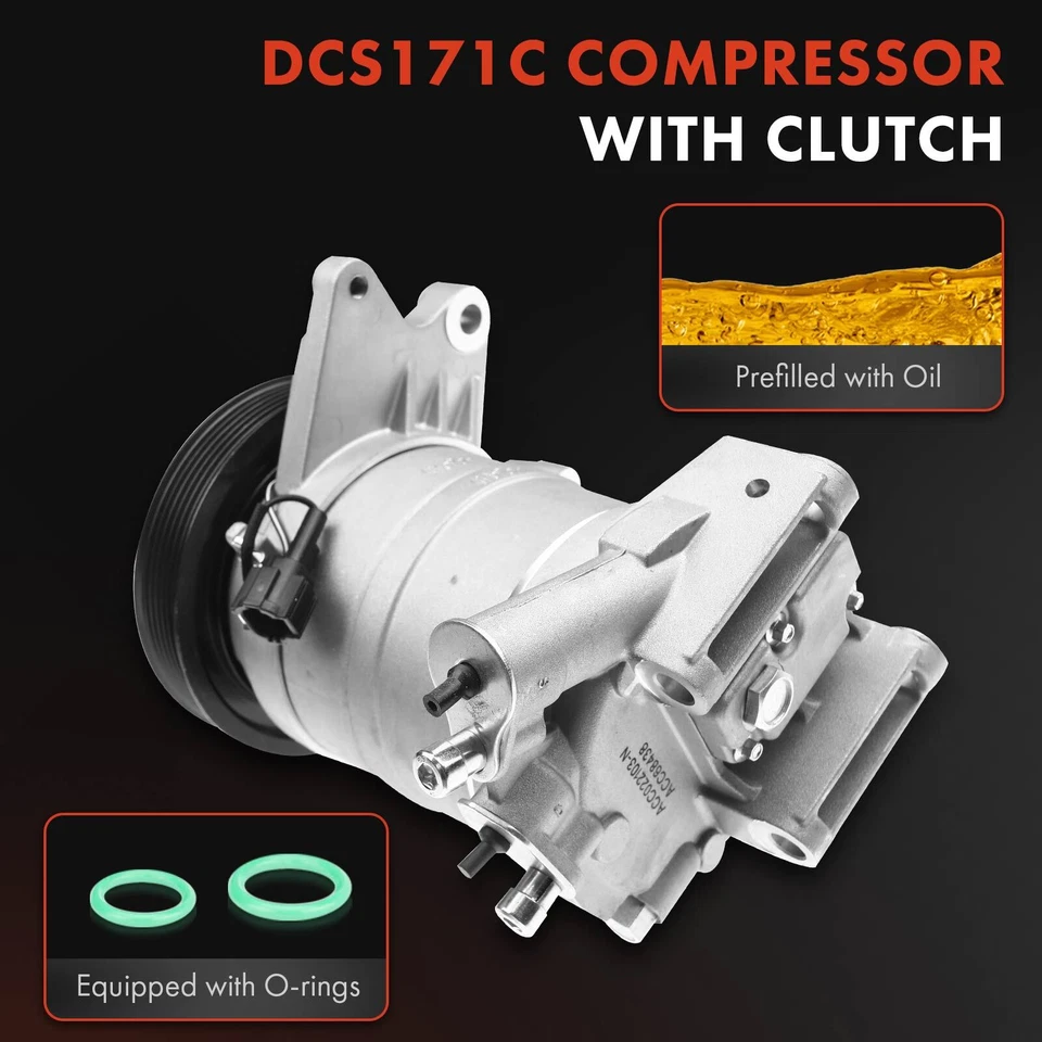 Compresor de aire acondicionado con estilo DKS17D para Nissan Altima 2002-2006 Máxima 2003-2008 3,5 L Foto 3 de 4