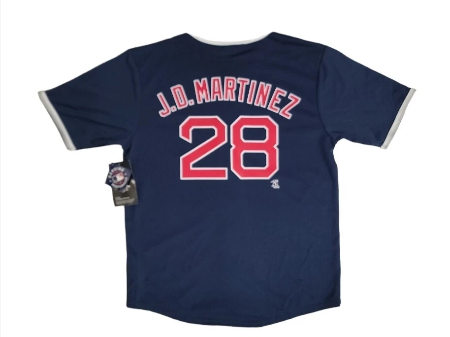 Boston Red Sox MLB Youth Boys Button-up Martinez #28 T-Shirts Jersey Tee:  10-18