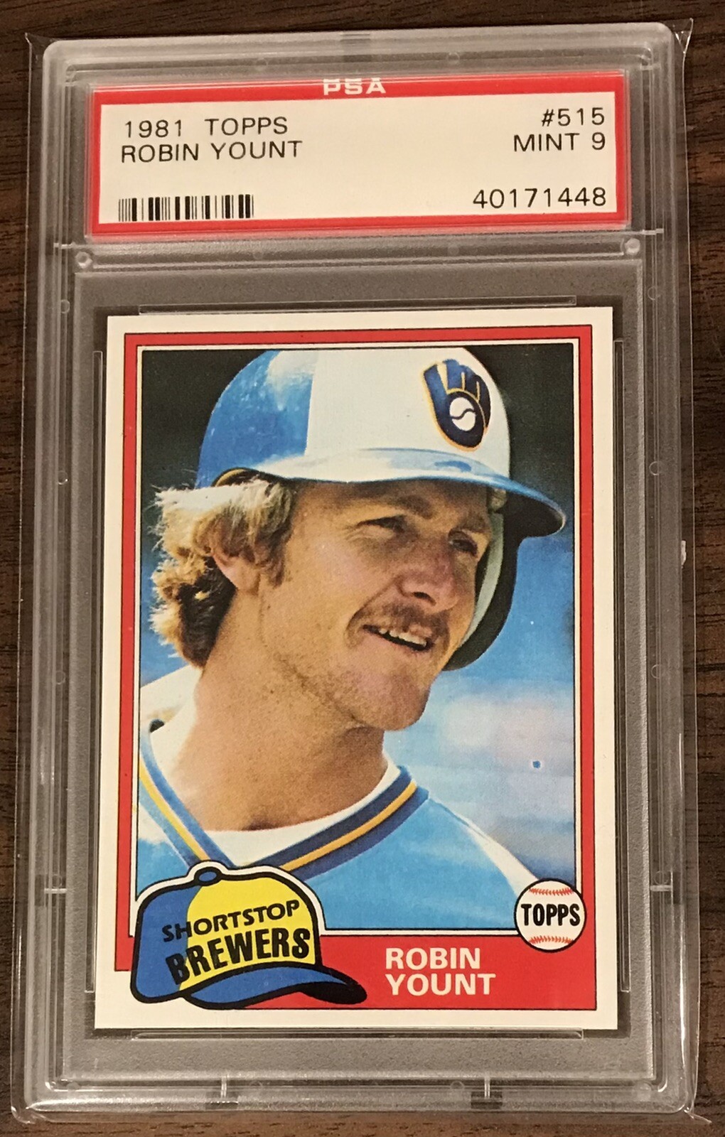 1981 TOPPS #515 ROBIN YOUNT PSA 9