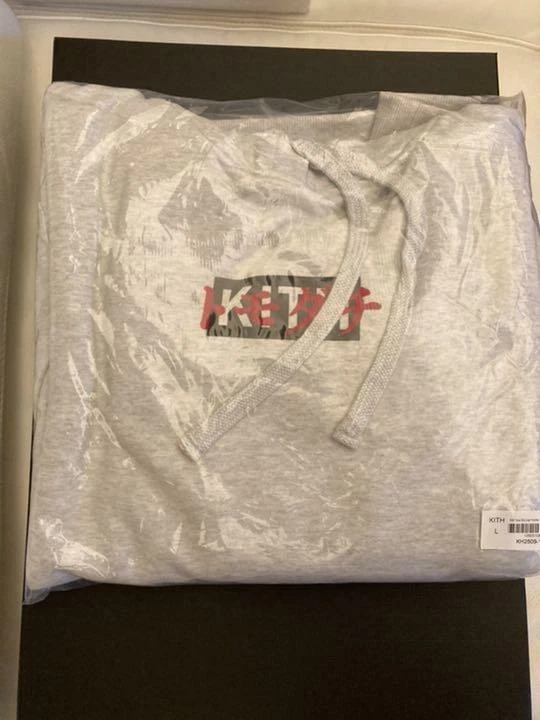 KITH TOKYO Limited Tomodachi Box Logo Hoodie gray L size New eBay
