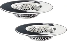 2PCS Stainless Steel Bathtub Drain Strainer Cover 1.75-3 inch Shower Hair Drain