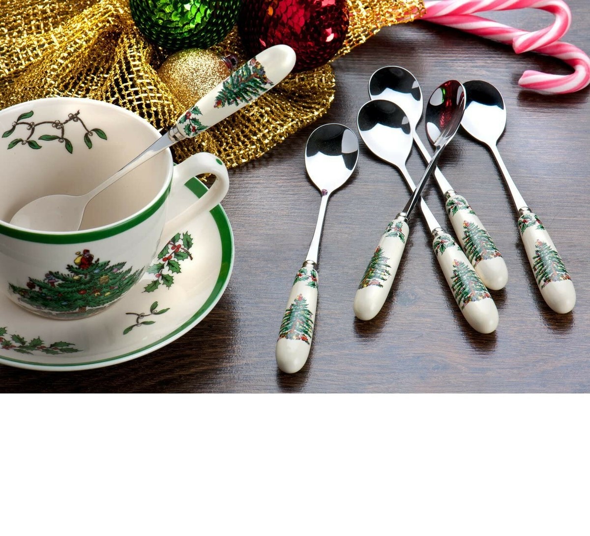 コング Spode Christmas Tree Dish, 8 Inches, Porcelain, 20cm, Candy