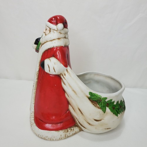 Vintage Santa Claus Ceramic Figure Candy Holder 1991 Claire Burke Old World - Picture 11 of 12