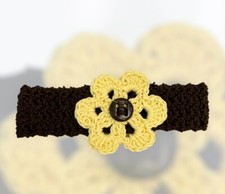Headband with a Beautiful Yellow Flower Accent for a Newborn Baby Brand New