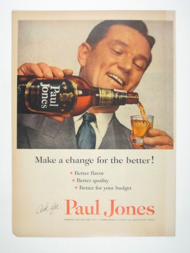 Paul Jones Whiskey Vintage Advertising Print MOD