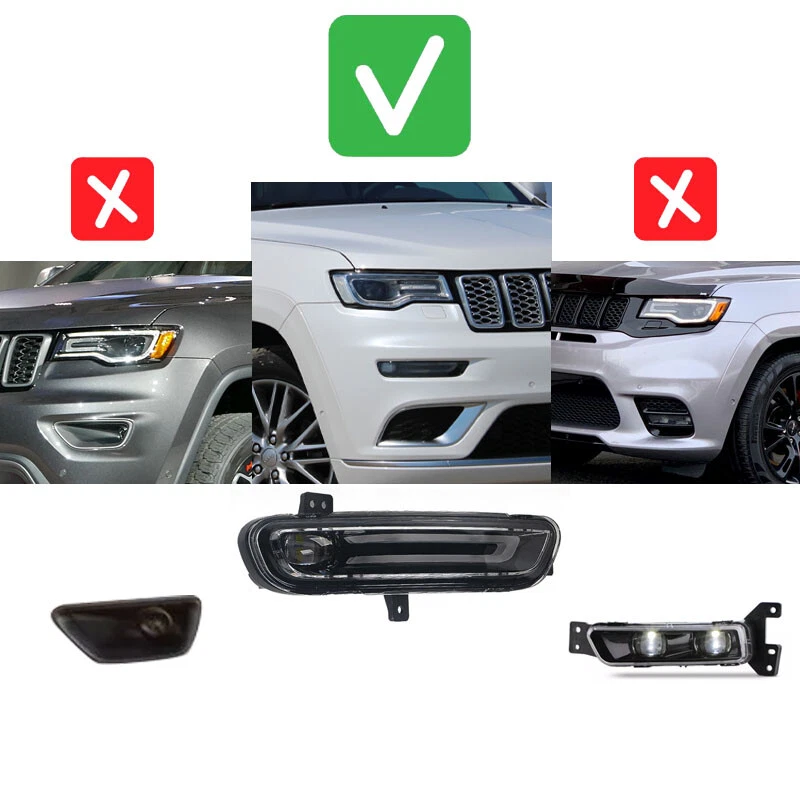 For Jeep Grand Cherokee 2017-2022 LED DRL Projector Front Fog Light Lamp Driver - Image 2 of 4