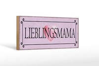 Holzschild Hinweis 27X10 Cm Lieblingsmama Herz Geschenk Deko Schild Wooden Sign