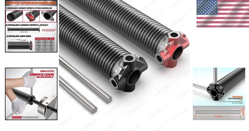 2" Heavy-Duty Garage Torsion Spring Replacement Kit with Winding Bars Included - Picture 2 of 6