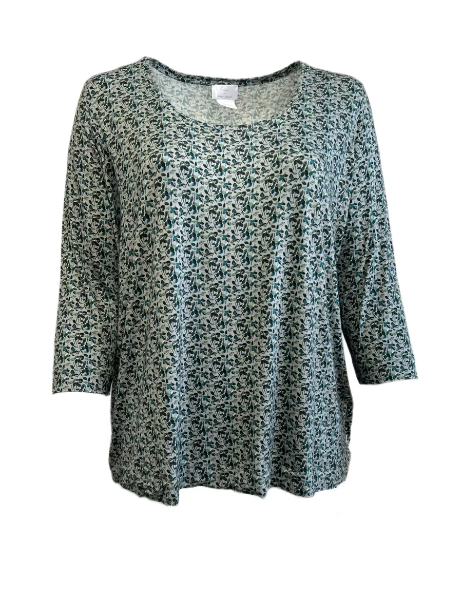 Marina Rinaldi Women s Green Violino Long Sleeve T Shirt Size XXL
