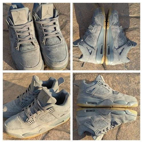 (2017) US Size 10 - Air Jordan 4 Retro x KAWS Cool Grey, White, GID (930155-003)
