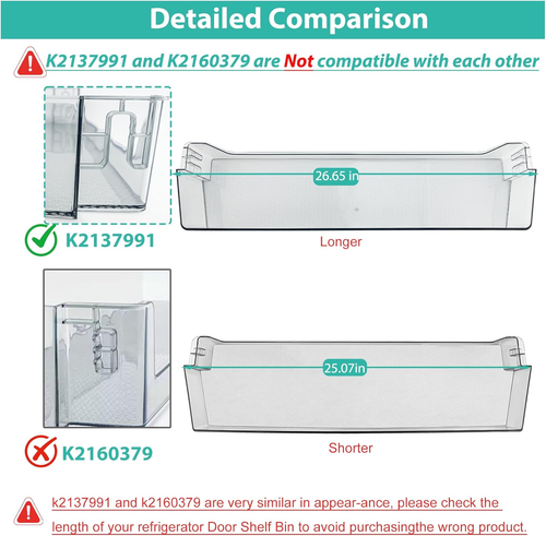 HRB171N6ASE Refrigerator Section Long Door Bin Compatible with Hisense Refrigera - Picture 3 of 9