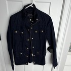 J.CREW Navy Relaxed Boyfriend Field Jacket, Zip Snap Button Pockets Women XXS — photo 1