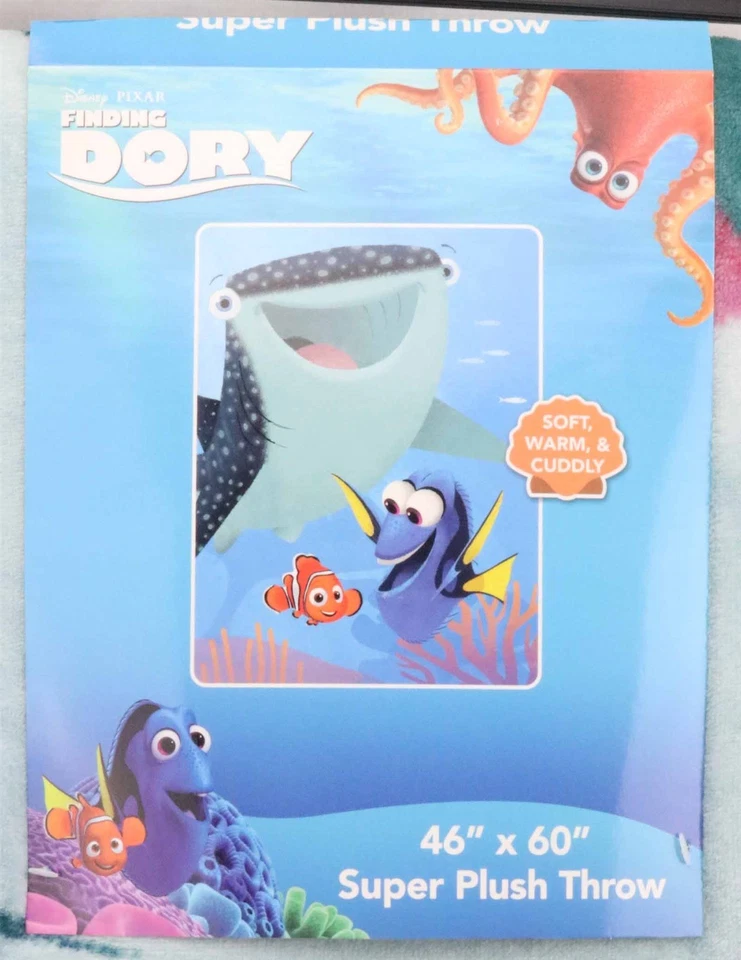 Manta Pixar Finding Dory Destiny Marlin súper felpa 46x60 con percha Foto 4 de 4