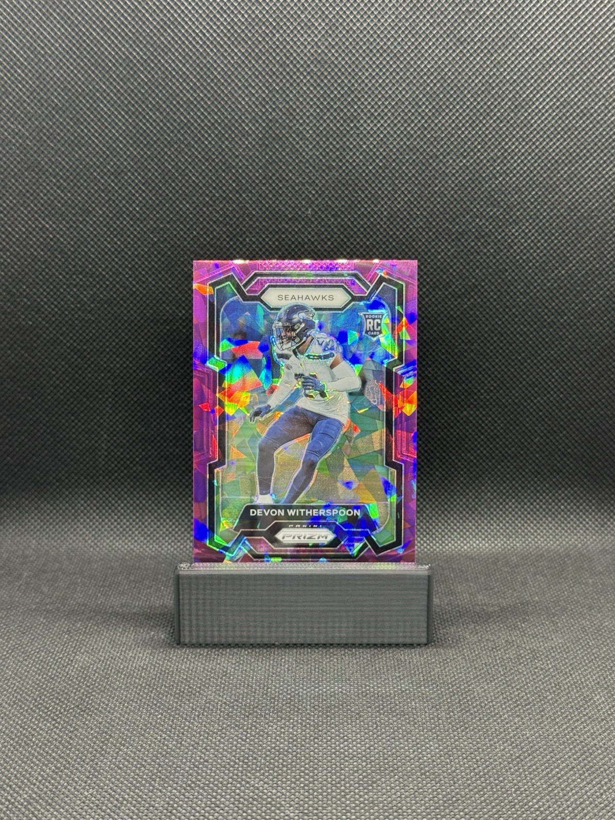 2023 Panini Prizm Devon Witherspoon Purple Cracked Ice /225 #389 (RC) Seahawks