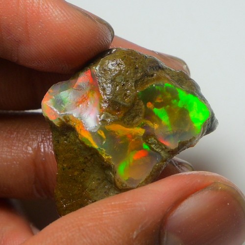 Natural White Opal Rough 28.85 CTS, Ethiopian Welo Opal Raw Gemstone For Jewelry - Picture 9 of 11