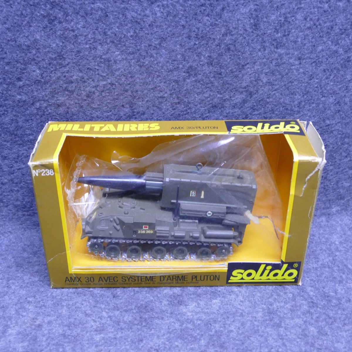 Solido AMX 30/Pluton Army Tank No. 238 1:43 w/ Box Vintage France