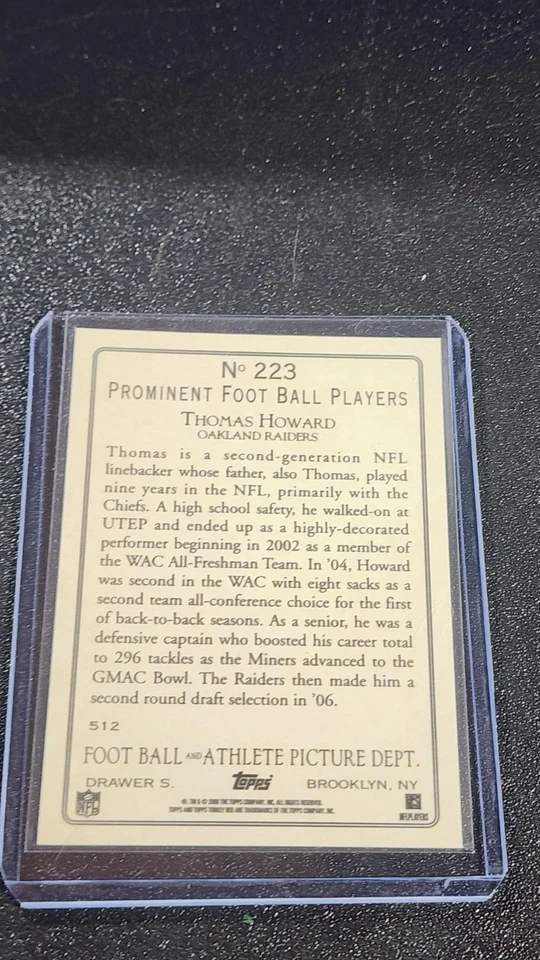 2006 Topps Turkey Red - Thomas Howard #223 (RC) - Image 2 of 2