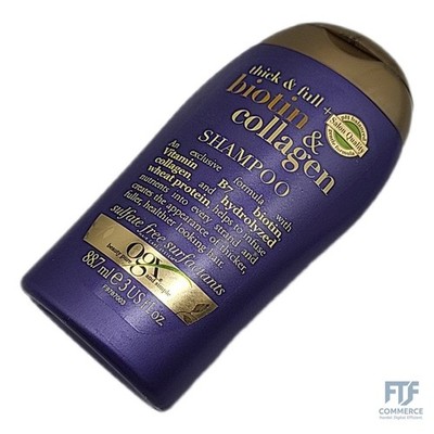 OGX Biotin und Collagen Shampoo 88 ml, nährstoffreiches Haarshampoo mit Biotin,