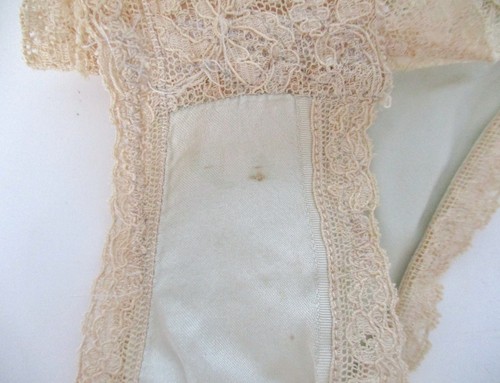 Vtg 40s Alida light mint green silk long nightgown negligee ecru lace trim XS/X - Picture 15 of 18