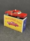 Matchbox Lesney #59 Custom Ford Fairlane Fire Chief Car Silver Wheels Repro Box.