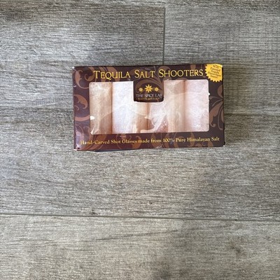  The Spice Lab Tequila 100% Himalayan Salt Shooters hand-carved shot glasses