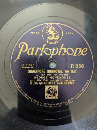 Cambridge University Quinquaginta Ramblers Avalon 78rpm VG+ Record ParR656 - Picture 7 of 10