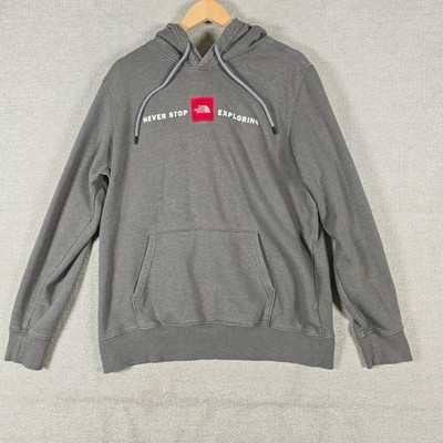 The North Face Mens Never Stop Exploring Logo Hoodie Grey Large NF0A4M4F