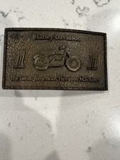 Harley Davidson Motorcycle #1 Evil Knievel Biker Freedom 70s Vintage Belt Buckle