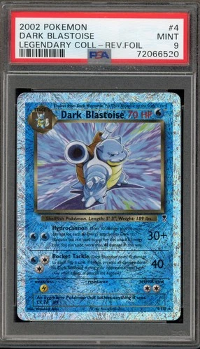 Pokemon Dark Blastoise Legendary Coll. Reverse Holo Rare #4 PSA 9 Mint