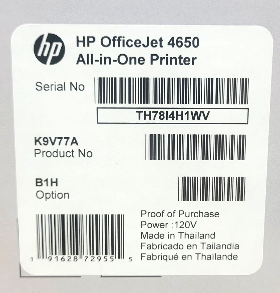 NEW FACTORY SEALED! HP OfficeJet 4650 All-in-One Wireless Printer White K9V77A - Image 3 of 4