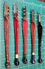 Lot 5 Vintage Glass Cutters Red Devil G1 USA  1 Black Handle Cutter