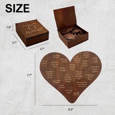 20 Reasons Why I Love You Gift Box,Romantic Heart Wooden Puzzle for Him, Her ...