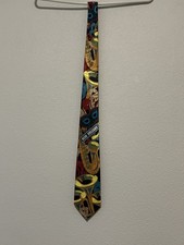 Steven Harris Men's Tie. Multicolored New Orleans Mardi Gras Mask.