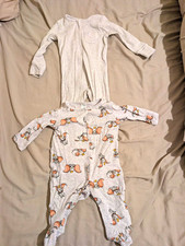 Disney Baby + George Dumbo Ribbed Cotton Zip Babygrow Set 6-9 Months 2pc