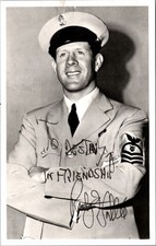 Rudy Vallee Signed Photo Postcard Radio Film Star Autograph