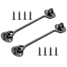 2 Pack 6 Inch Door Lock Eye Latch Barn Door Lock Gate Latch  for Wooden Fence