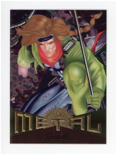 1995 Marvel Metal Gambit #4 Base Set Fleer X-Men Trading Card
