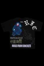 Civil Regime X Jujutsu Kaisen Yuji Itadori King Of Curses Dungeon Tee in Black
