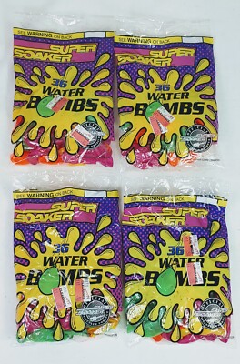 Vintage Super Soaker Water Bombs 36 X 26 Packs 1992 Larami New in Package NOS 