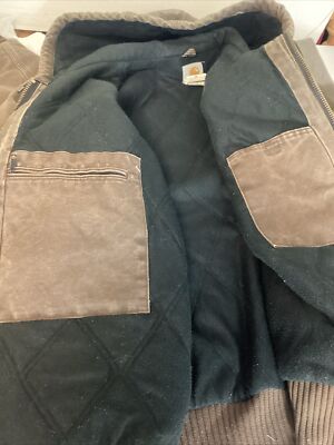 VTG Carhartt J130 CHT Fleece Lined Full Zip Distressed VTG Carhartt J130 CHT Fleece Lined Full Zip Distressed
