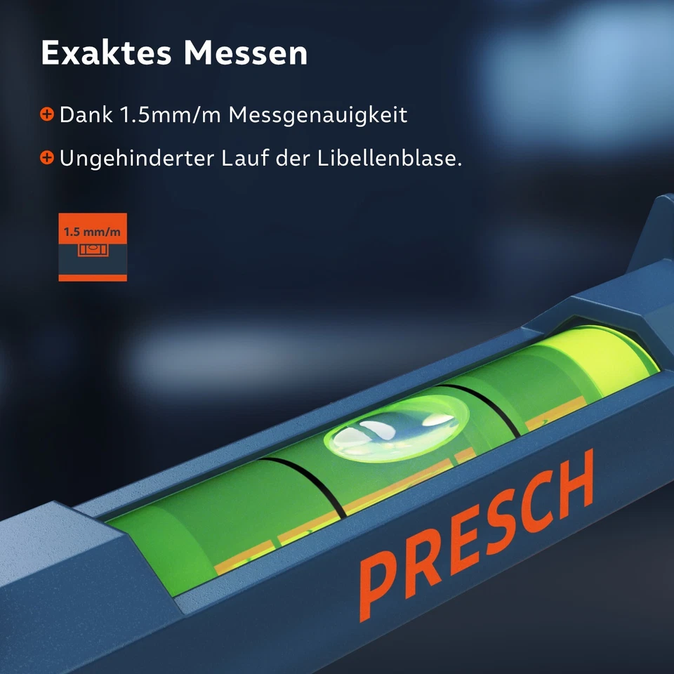 Presch Schnurwasserwaage 2 Stk. - Extrem fester Halt dank Sicherungshaken - Bild 3 von 4