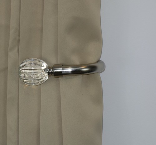 Par de cortinas decorativas Home Harmony para retenimientos montados en pared cortina lazos - Imagen 38 de 47